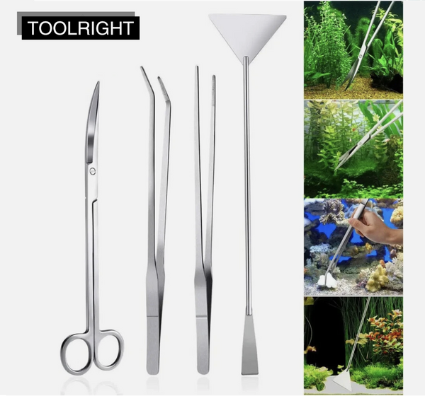 Aquarium Tool Kit Stainless Steel  4pc Combo