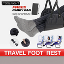 nzmegabuy black memory foam airplane footrest hammock with adjustable straps and a portable drawstring carry bag