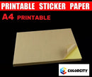 A4 Brown Kraft Sticker Paper Self Adhesive Label