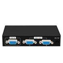 nzmegabuy 2-port bi-directional VGA switch box in black with manual input and output ports for display sharing