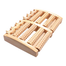 nzmegabuy five-roller wooden foot massager with textured surfaces for manual reflexology and pressure point relief