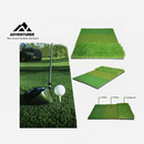 nzmegabuy 3-in-1 golf practice mat with three distinct artificial grass textures for driving, chipping, and putting.