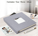 Self-Adhesive Linen Photo Scrapbook Album – 40 Pages for Memories