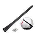 nzmegabuy 17cm black rubber stubby car antenna with two thread adapters for universal vehicle installation