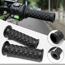 nzmegabuy universal 22mm black rubber-gel motorcycle handlebar grips with anti-slip diamond textured surface