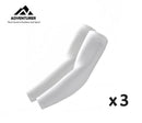 3 Pairs Cooling Sport Arm Sleeves – UV Protection for Golf, Cycling & Outdoor Sports