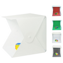 nzmegabuy portable foldable white LED photography light box with four interchangeable coloured backdrops for product shots