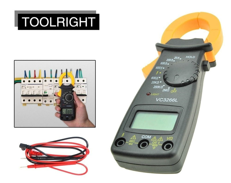 Digital Clamp Meter Multimeter – AC/DC Voltage & AC Current Tester
