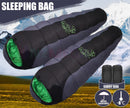 Camping Mummy Sleeping Bag Single -5°C Grey/Black