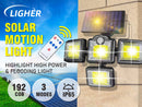 Solar light -- 4 head 192 LED Motion Sensor Light Outdoor Garden Wall Security