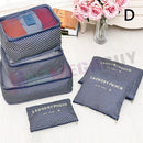 Travel Organiser Clothes Bag 6PC SET * 8 Colors