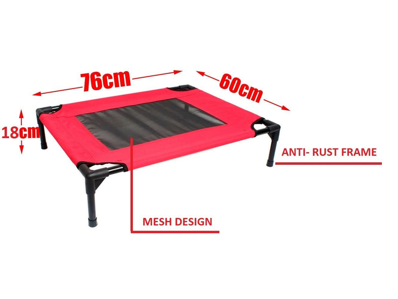 Heavy Duty Pet Dog Bed Trampoline Hammock Canvas * Red *3 Sizes