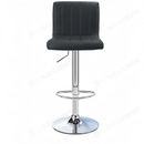 nzmegabuy black PU leather adjustable swivel bar stool with a chrome base and half-moon footrest