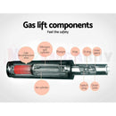 Bar Stool Kitchen Dining Chairs Bar stools PU PVC Leather Gas Lift (Marble Grey)  2 Pcs , 4 Pcs