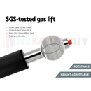 nzmegabuy SGS-tested gas lift mechanism for adjustable bar stools featuring durable stainless steel construction