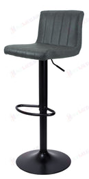 Bar Stool Kitchen Dining Chairs Bar stools PU PVC Leather Gas Lift (Marble Grey)  2 Pcs , 4 Pcs