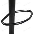 nzmegabuy bar stool featuring a sturdy black metal central column and a matching half-moon footrest