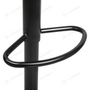 nzmegabuy grey bar stool featuring a black tubular frame and a stylish half-moon footrest for modern kitchen seating