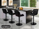 Bar Stool Kitchen Dining Chairs Bar stools PU PVC Leather Gas Lift (Black)2 Pcs , 4 Pcs
