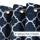 Blockout Curtain Eyelet  2PC Moroccan Navy Blue * 4 Sizes