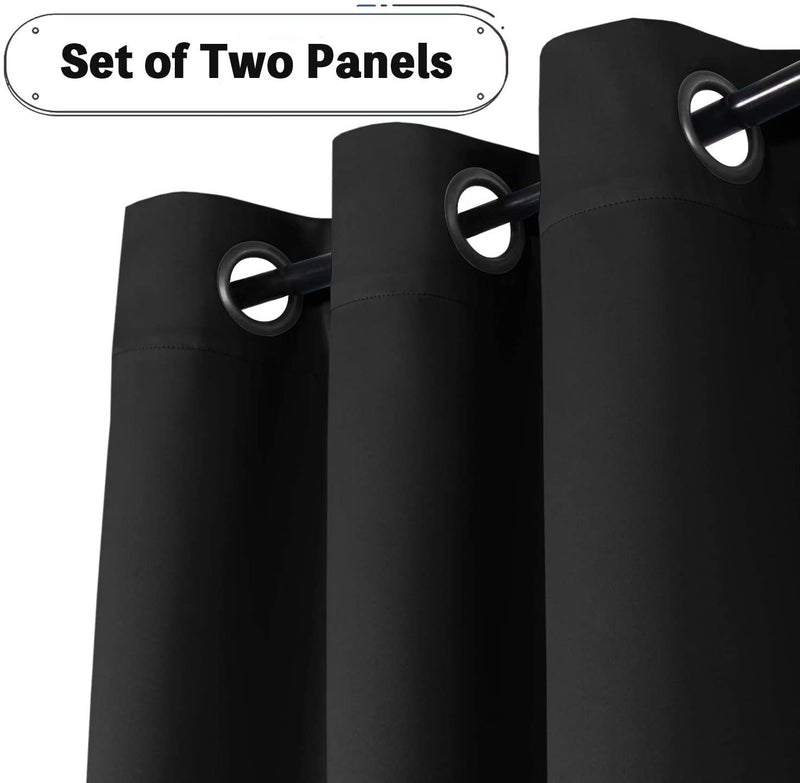 Extra Wide blockout curtain fit Window 2.5 - 3.5M * Black*3 Sizes