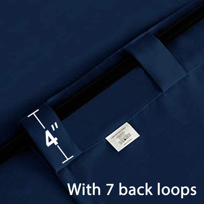 Blockout Curtain Back Tab 2PC AP Navy Blue* 4 Sizes