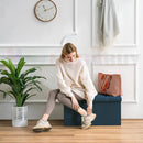 Portable Ottoman Storage 76cm "Navy Blue"