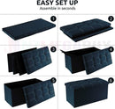 Portable Ottoman Storage 76cm "Navy Blue"