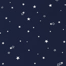 Blockout Curtain Eyelet  2PC Navy Blue Silver Star 4 Sizes