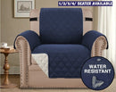 Sofa Covers Quilted Couch Lounge Protector  Waterproof ' Navy *4 Sizes
