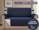 Sofa Covers Quilted Couch Lounge Protector  Waterproof ' Navy *4 Sizes