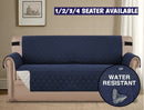 Sofa Covers Quilted Couch Lounge Protector  Waterproof ' Navy *4 Sizes