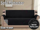Sofa Covers Quilted Couch Lounge Protector  Waterproof ' Black *4 Sizes