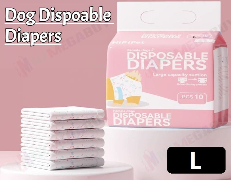 Pet Diapers Leakproof Disposable Dog Menstrual Physiological Pants 10PCS/Bag * 5 Sizes