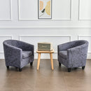 Tub Chair Cover + Cushion Cover Mia Grey * 2 Sizes