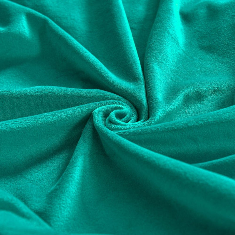 Wingback Sofa Covers Velvet  Malachite green