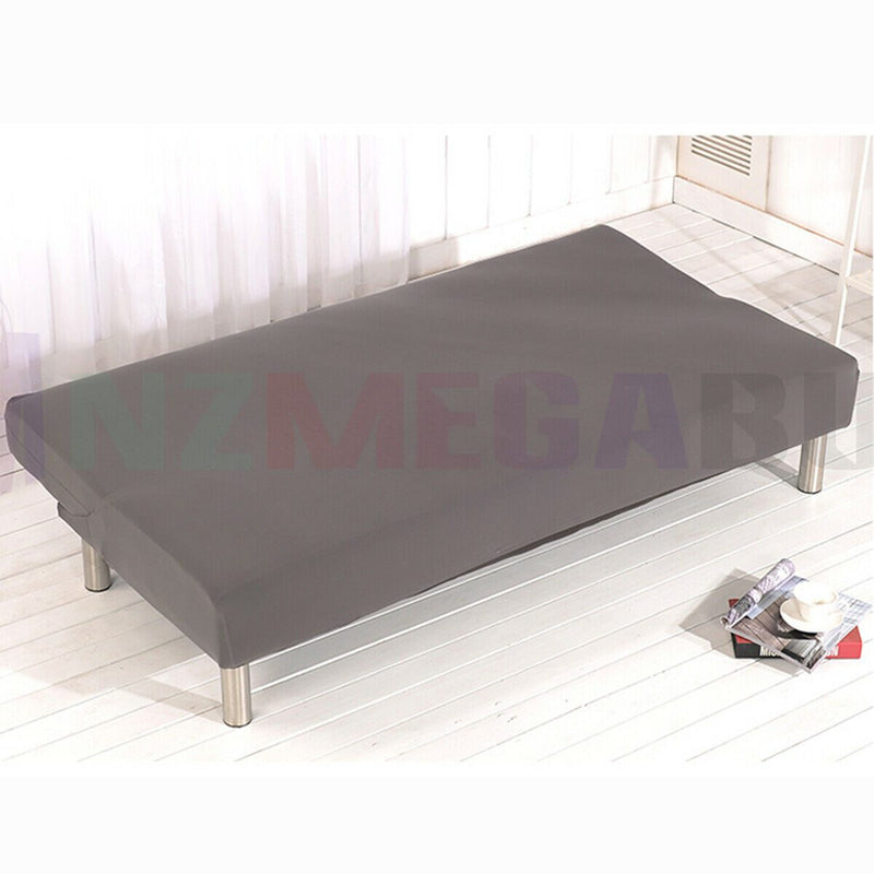 Foldable Armless Sofa Bed Slipcover Cover Couch*black white