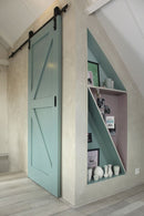 Black rustic sliding barn door hardware sliding track 2.3M