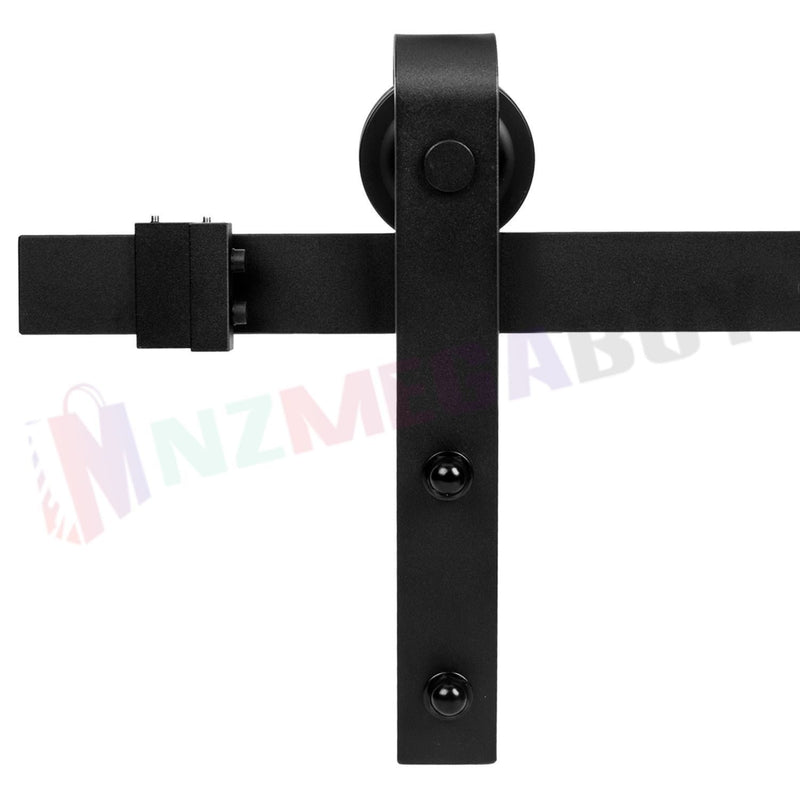 Black rustic sliding barn door hardware sliding track 2.3M