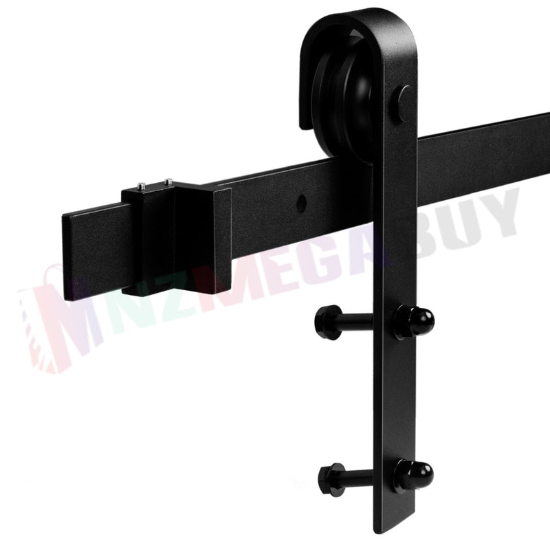 Black rustic sliding barn door hardware sliding track 2.2M