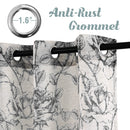 Natural Linen Blended Curtain  Eyelet  2PC (SM, black)* 2 Sizes