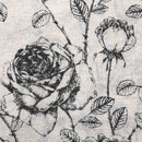 Natural Linen Blended Curtain  Eyelet  2PC (SM, black)* 2 Sizes