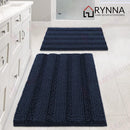 2 Piece Bathroom Set Bathroom Rugs Bath Mat Set*Navy Blue