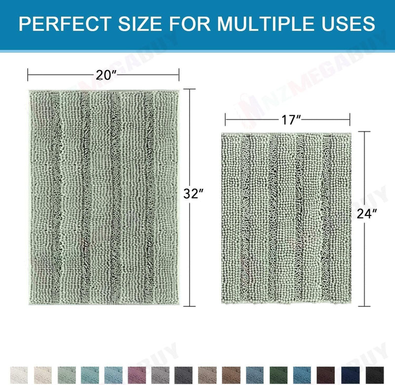 2 Piece Bathroom Set Bathroom Rugs Bath Mat Set*Sage