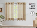 Brand New Sheer Curtain Eyelet *2panels Readymade"  Taffy 3 sizes