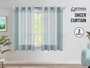 Brand New Sheer Curtain Eyelet *2panels Readymade"  Teal 3 sizes