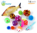 Pet Toys 14pc Cat Toy Channel Tease Cat Stick Supplies Value Combination