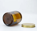 Amber Glass Jar with Golden Lid 100ml x 2