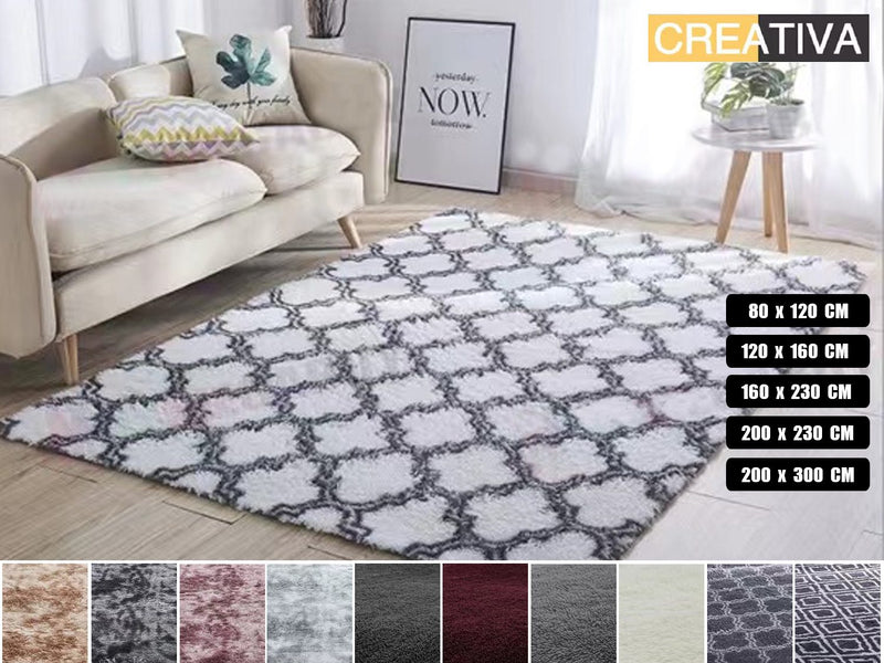 Shaggy carpet rug Silver Tip *5 Sizes