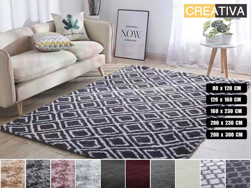 Shaggy carpet rug Silver Tip *5 Sizes